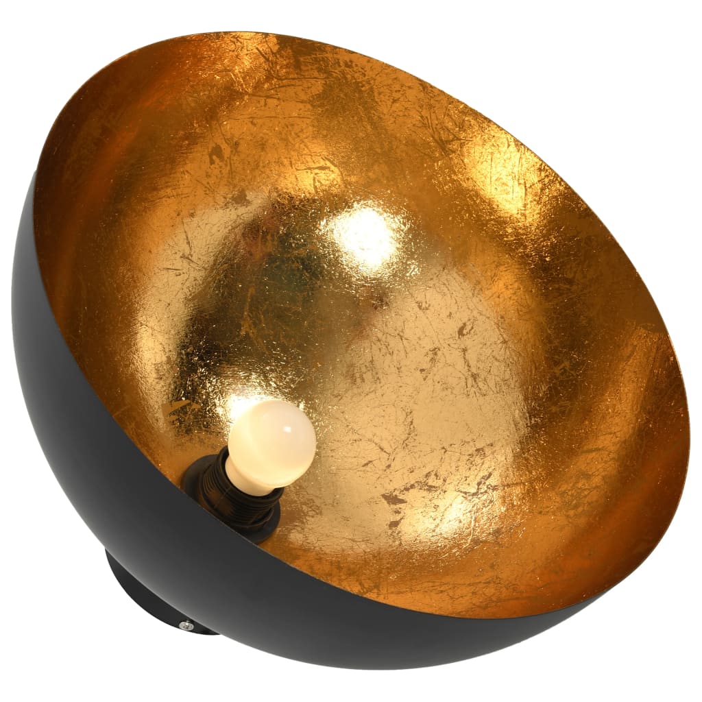 Ceiling Lights 2 pcs. Black and Gold Hemispherical E27