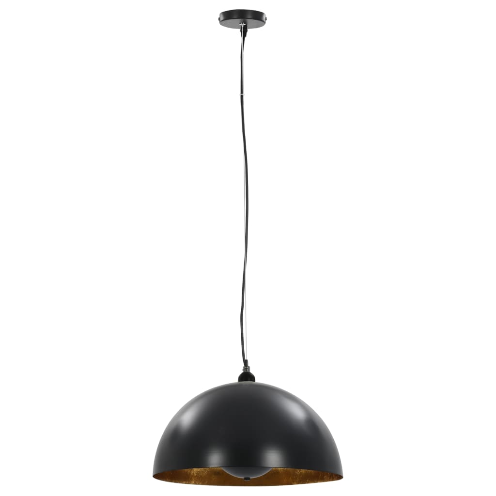 Ceiling lights 2 pcs. Black and gold hemispherical 40cm E27