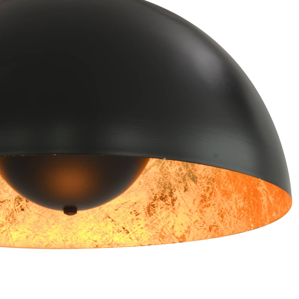 Ceiling lights 2 pcs. Black and gold hemispherical 40cm E27