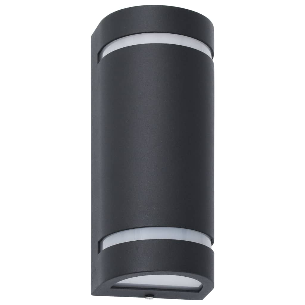 Outdoor Wall Lights 2 pcs. 35 W Black Half Round