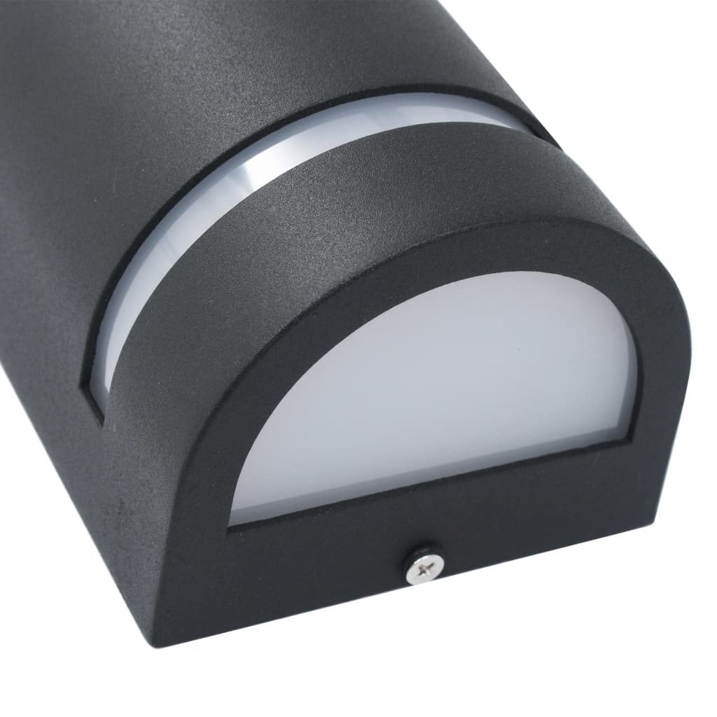 Outdoor Wall Lights 2 pcs. 35 W Black Half Round