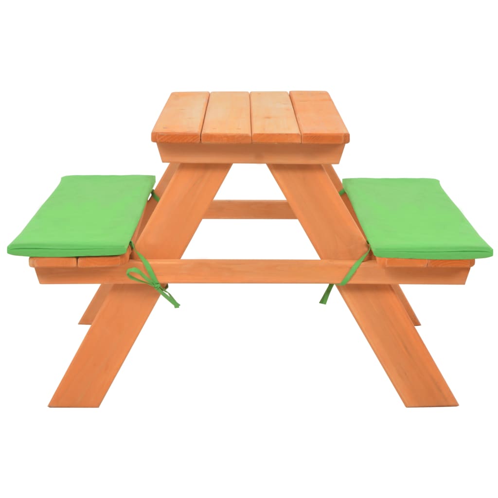 Children's picnic table with benches 89×79×50 cm solid fir wood