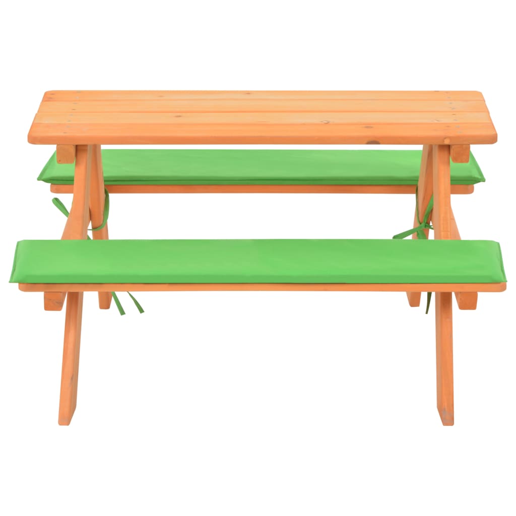 Children's picnic table with benches 89×79×50 cm solid fir wood