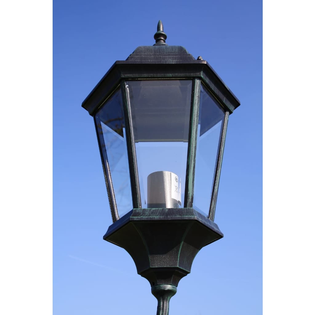 Garden Lantern 2-flame 230 cm Dark Green/Black Aluminum