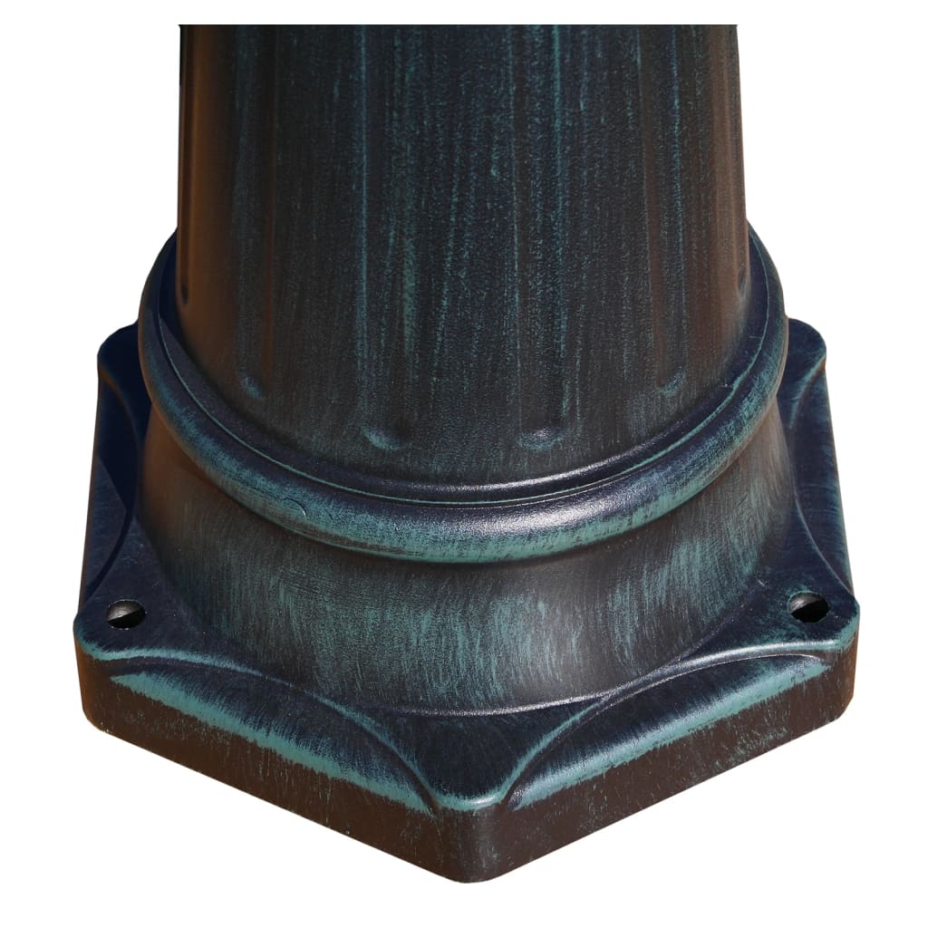 Garden Lantern 2-flame 230 cm Dark Green/Black Aluminum