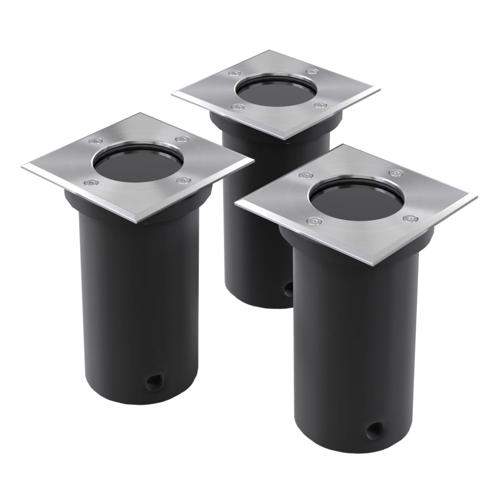 Outdoor Floor Lights 3 Pcs. Square