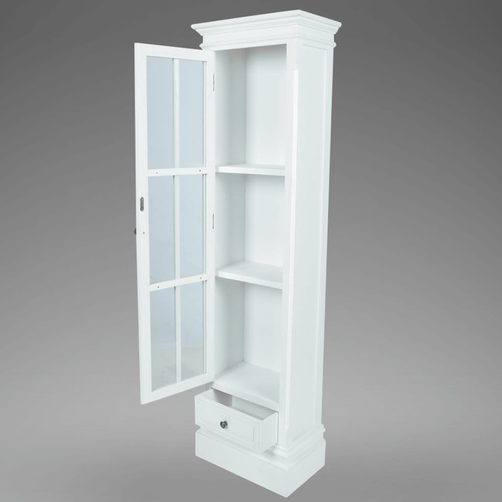 Bookcase 3 Compartments White Wood