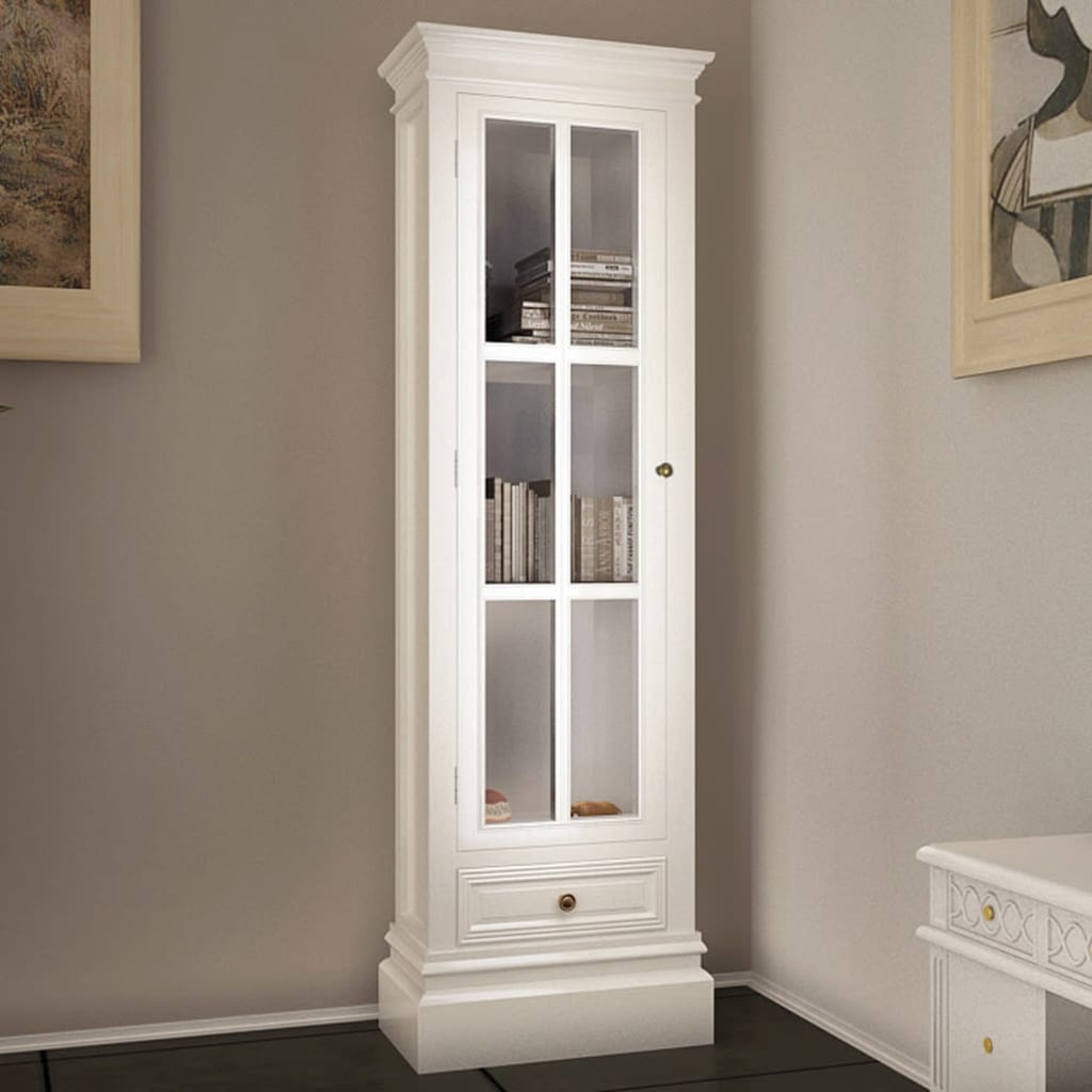 Bookcase 3 Compartments White Wood