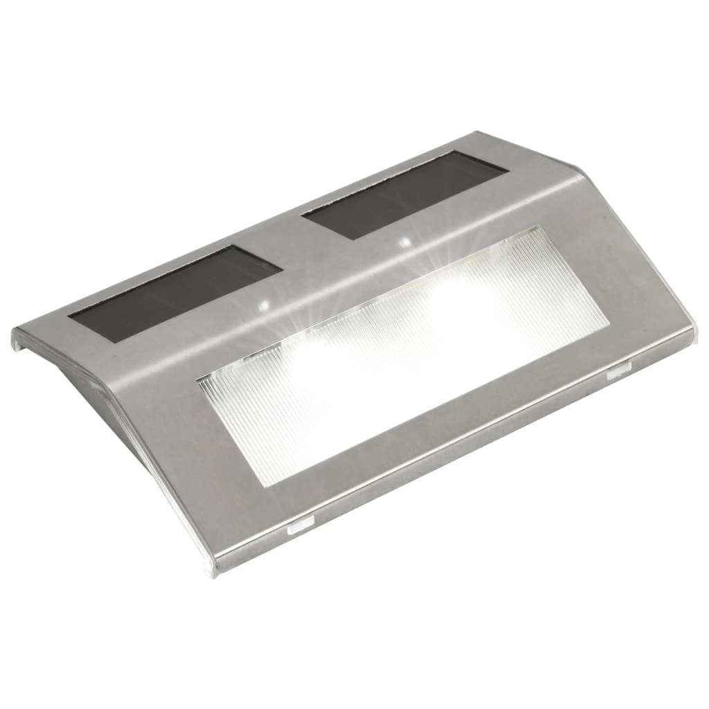 4 pieces solar stair lamp 2 LED wall light solar lamp