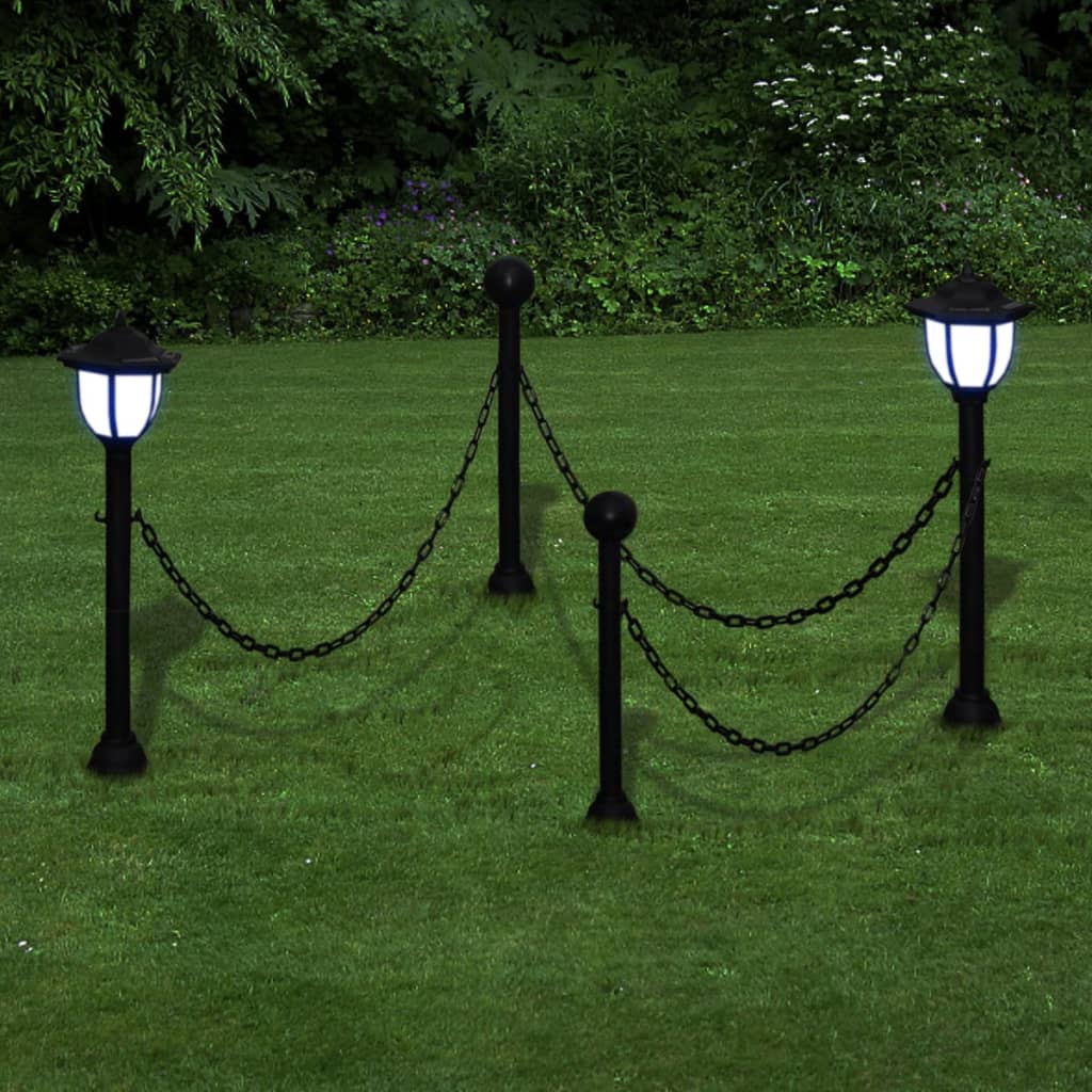 2x LED lamp solar light outdoor lamp garden light lantern