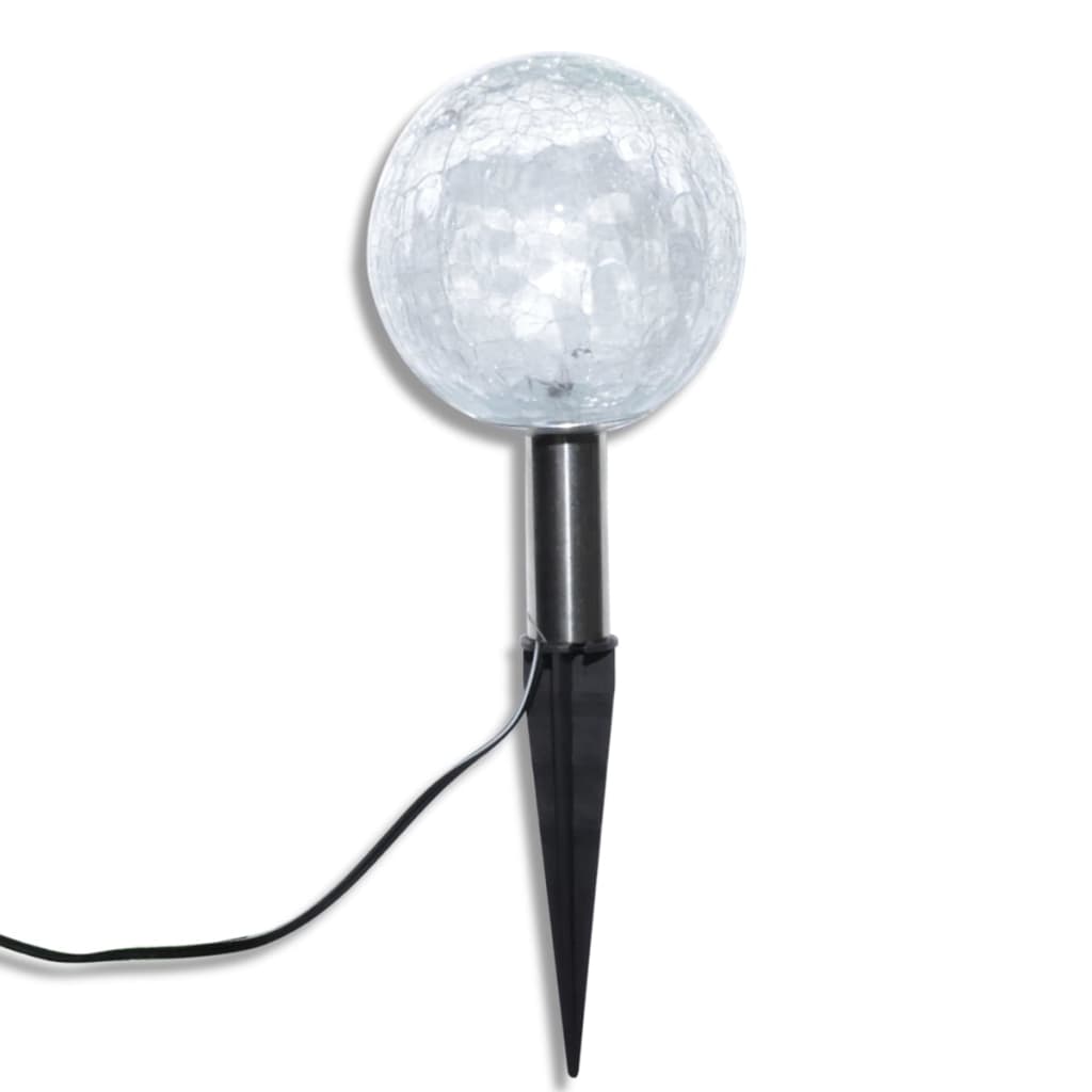 Solar Ball 3 LED Garden Lights with Ground Spikes &amp; Solar Module