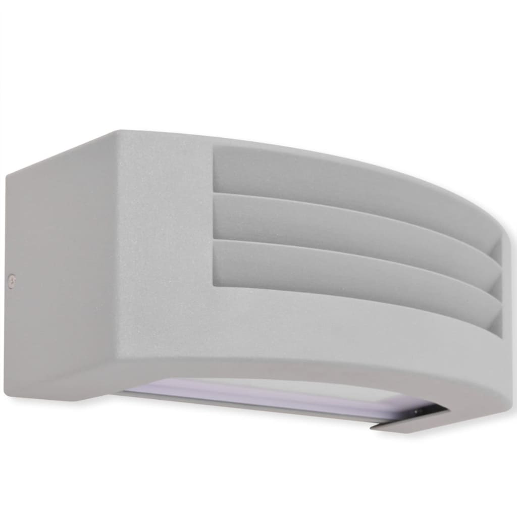 outdoor wall light light gray aluminum