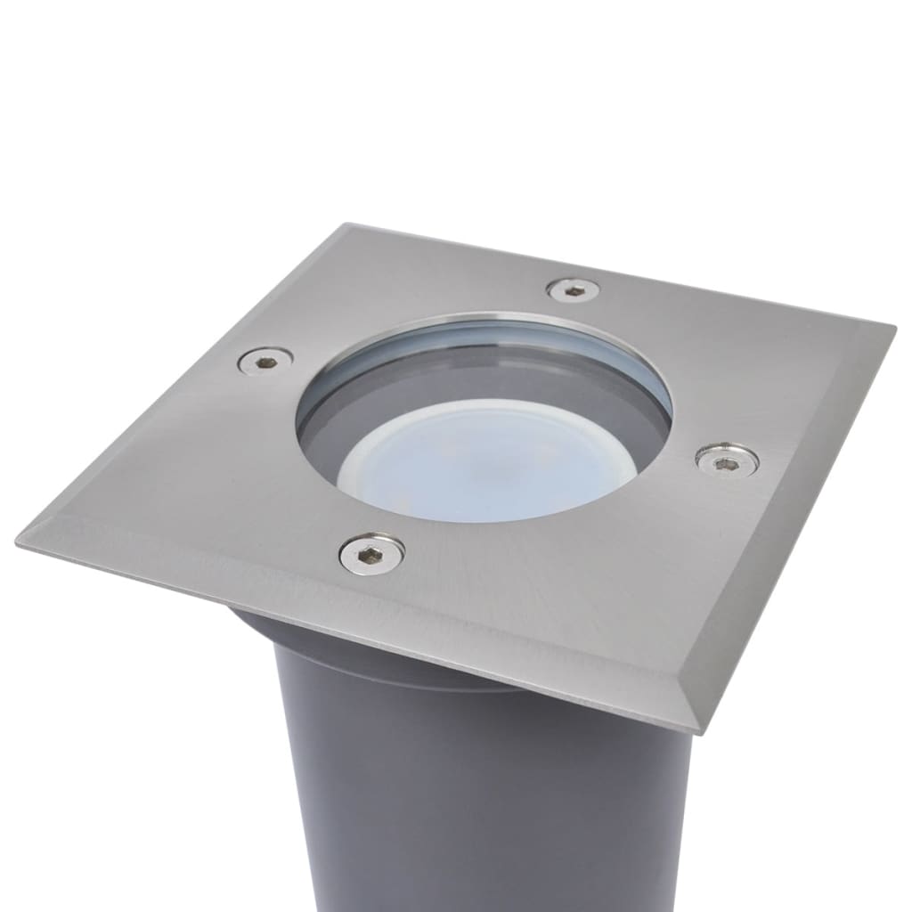 LED recessed floor spotlights 3 pieces Outdoor Square