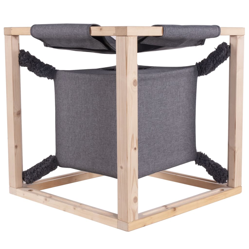 Cat Bed with Hammock Catcube Grey M 54x54x54 cm