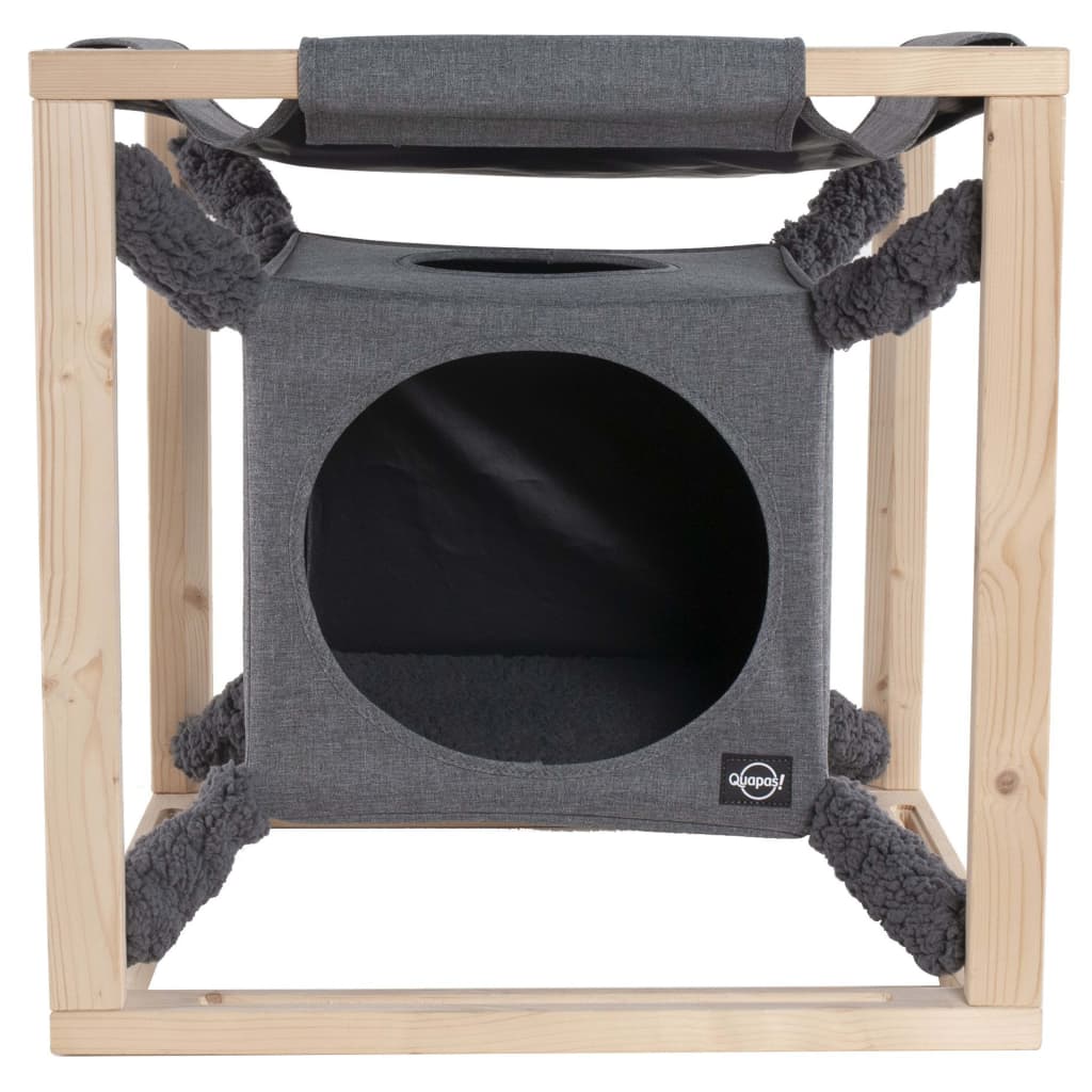 Cat Bed with Hammock Catcube Grey M 54x54x54 cm