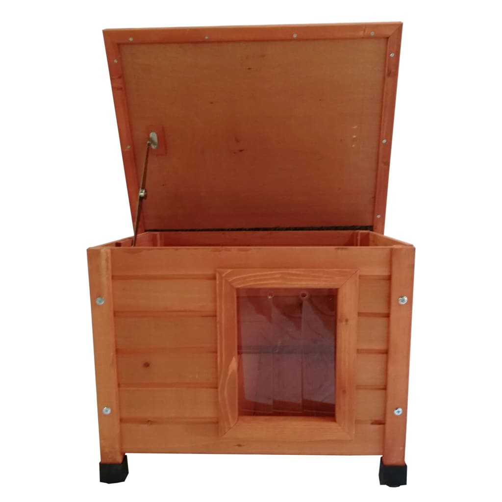 Outdoor Katzenhaus 57x45x43 cm Holz Braun