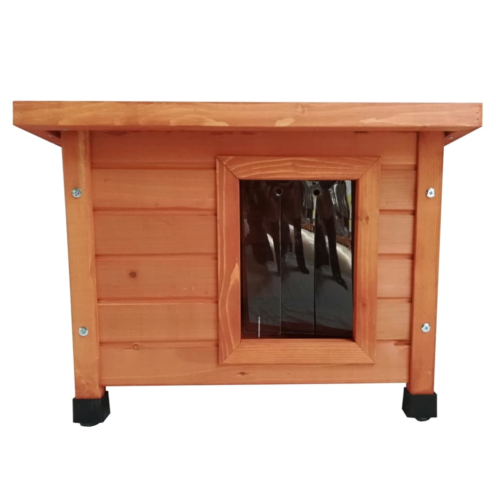 Outdoor-Katzenhaus XL 68,5x54x51,5 cm Holz Braun