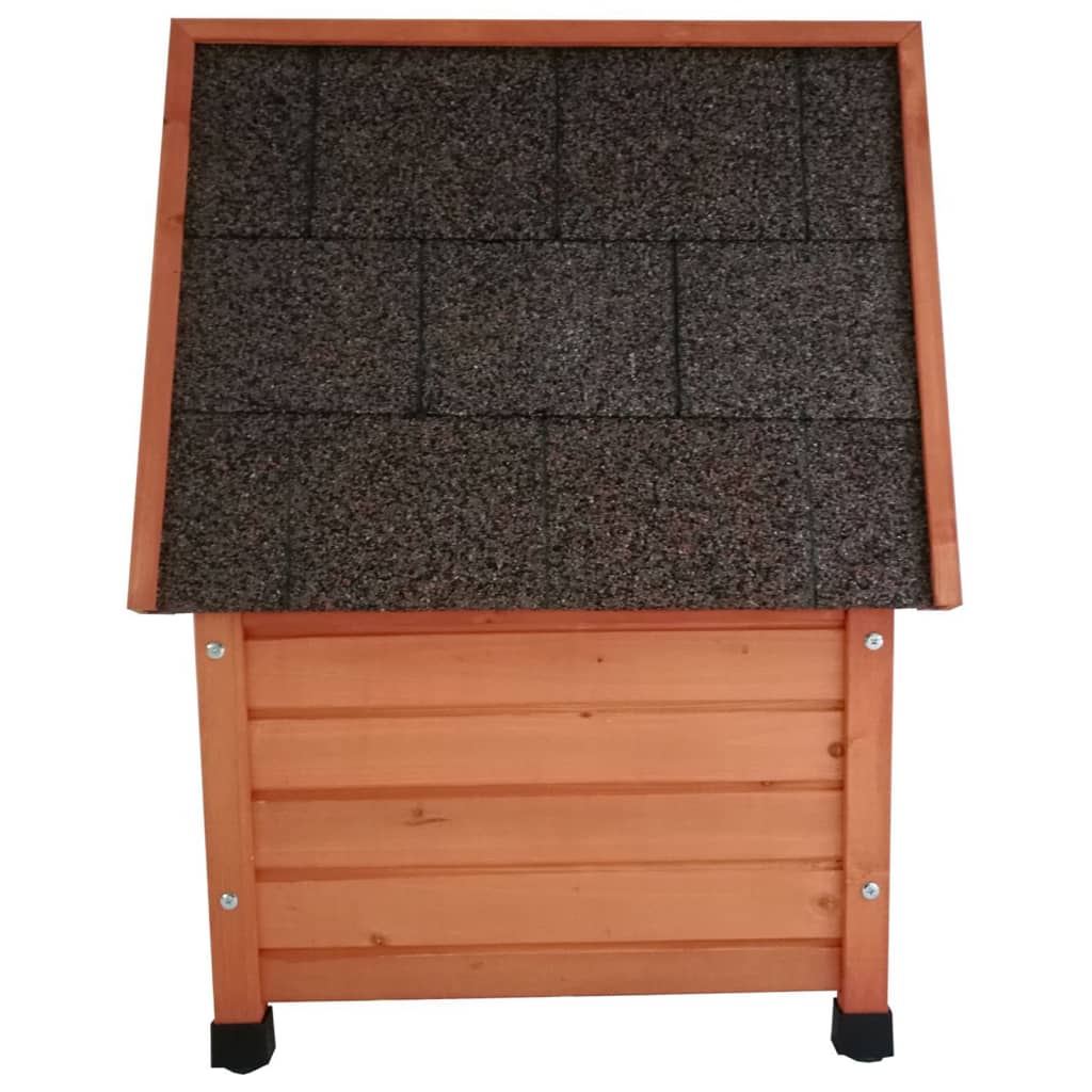 Outdoor-Katzenhaus XL 68,5x54x51,5 cm Holz Braun