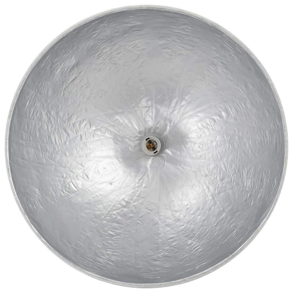 Pendant lamp white and silver Ø50 cm E27