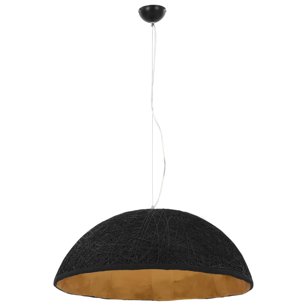 Pendant lamp black and gold Ø70 cm E27