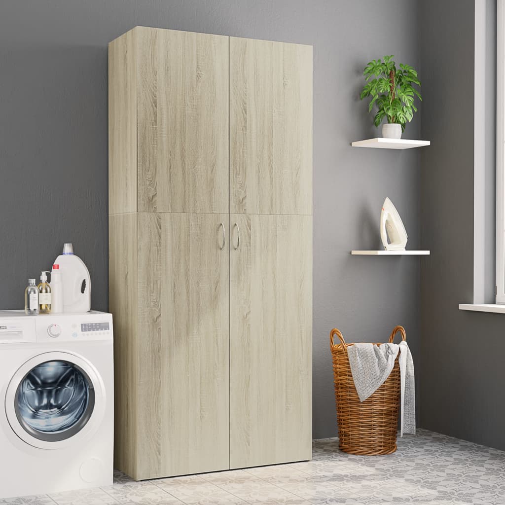 Lagerschrank Sonoma-Eiche 80x35,5x180 cm Holzwerkstoff