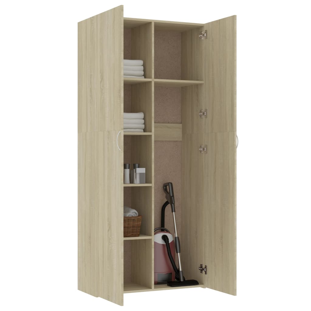 Lagerschrank Sonoma-Eiche 80x35,5x180 cm Holzwerkstoff