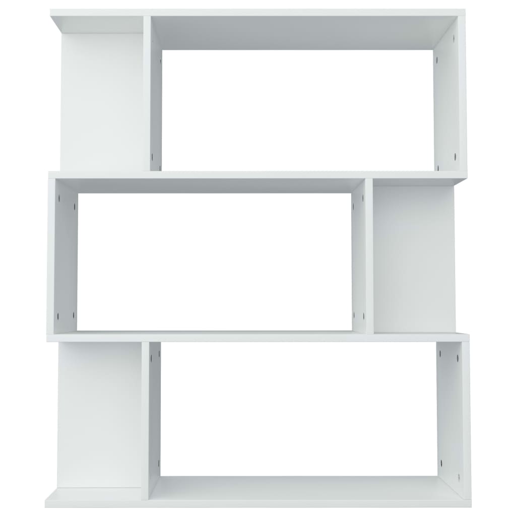 Bookshelf/Room Divider White 80x24x96 cm Wood Material