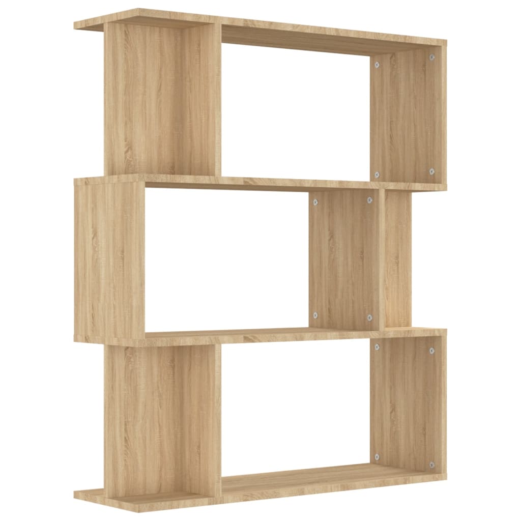 Bookshelf/Room Divider Sonoma Oak 80x24x96 cm Wood Material