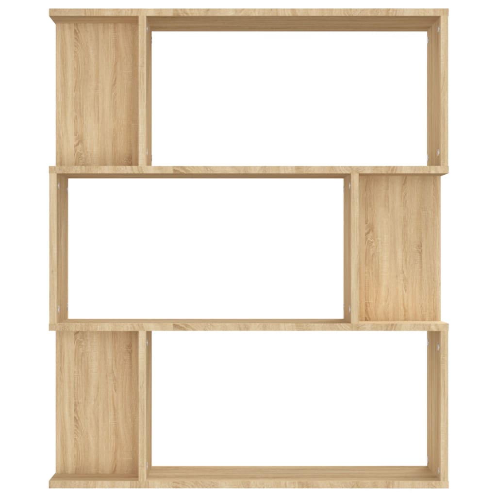 Bookshelf/Room Divider Sonoma Oak 80x24x96 cm Wood Material