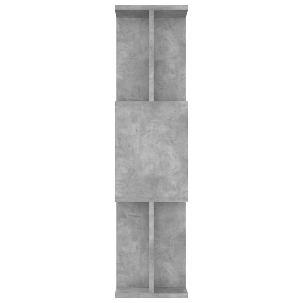 Bookshelf/Room Divider Concrete Grey 80x24x96 cm Wood Material