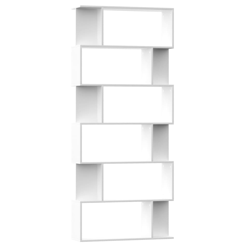 Bookshelf/Room Divider White 80x24x192 cm Wood Material