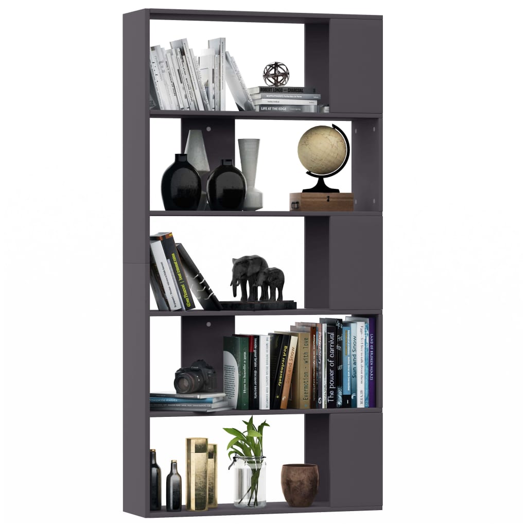 Bookshelf/Room Divider Grey 80x24x159 cm Wood Material