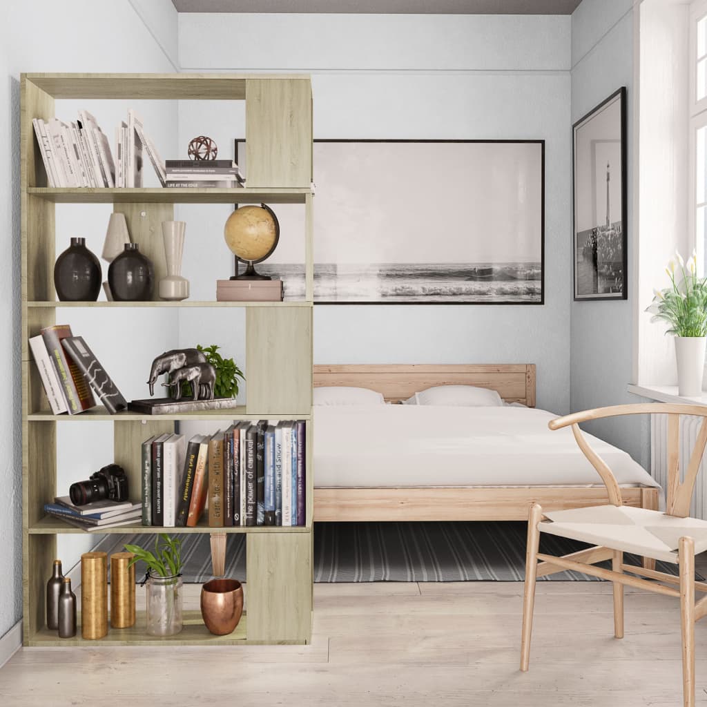 Bookshelf/Room Divider Sonoma Oak 80x24x159 cm Wood Material