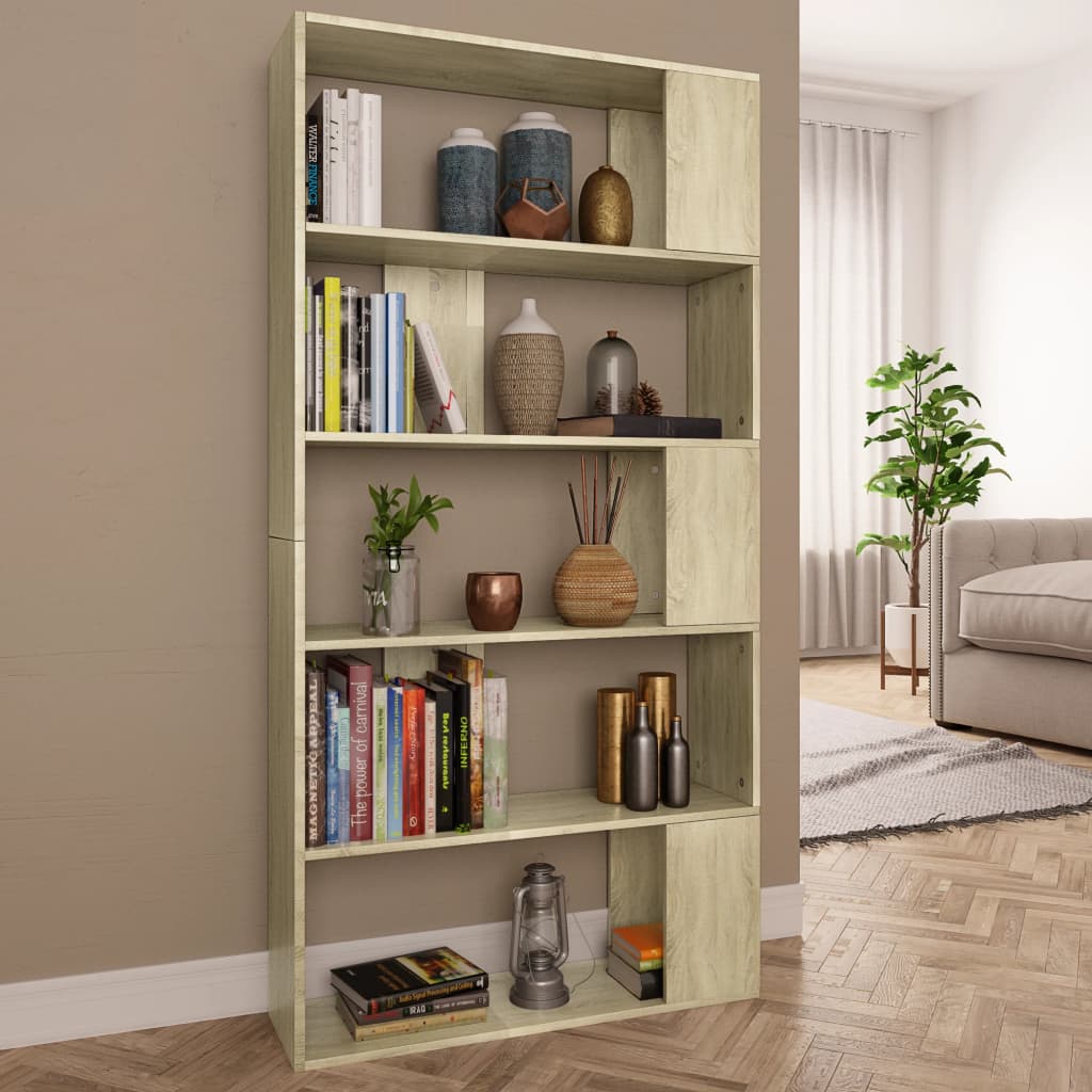 Bookshelf/Room Divider Sonoma Oak 80x24x159 cm Wood Material