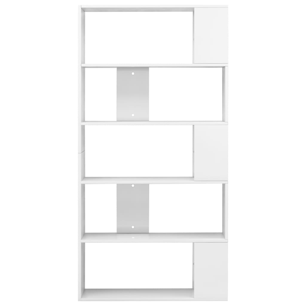 Bookshelf/Room Divider High Gloss White 80x24x159 cm