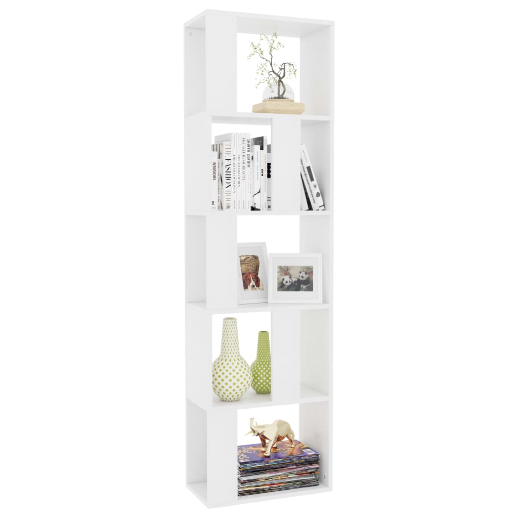 Bookshelf/Room Divider White 45x24x159 cm Wood Material