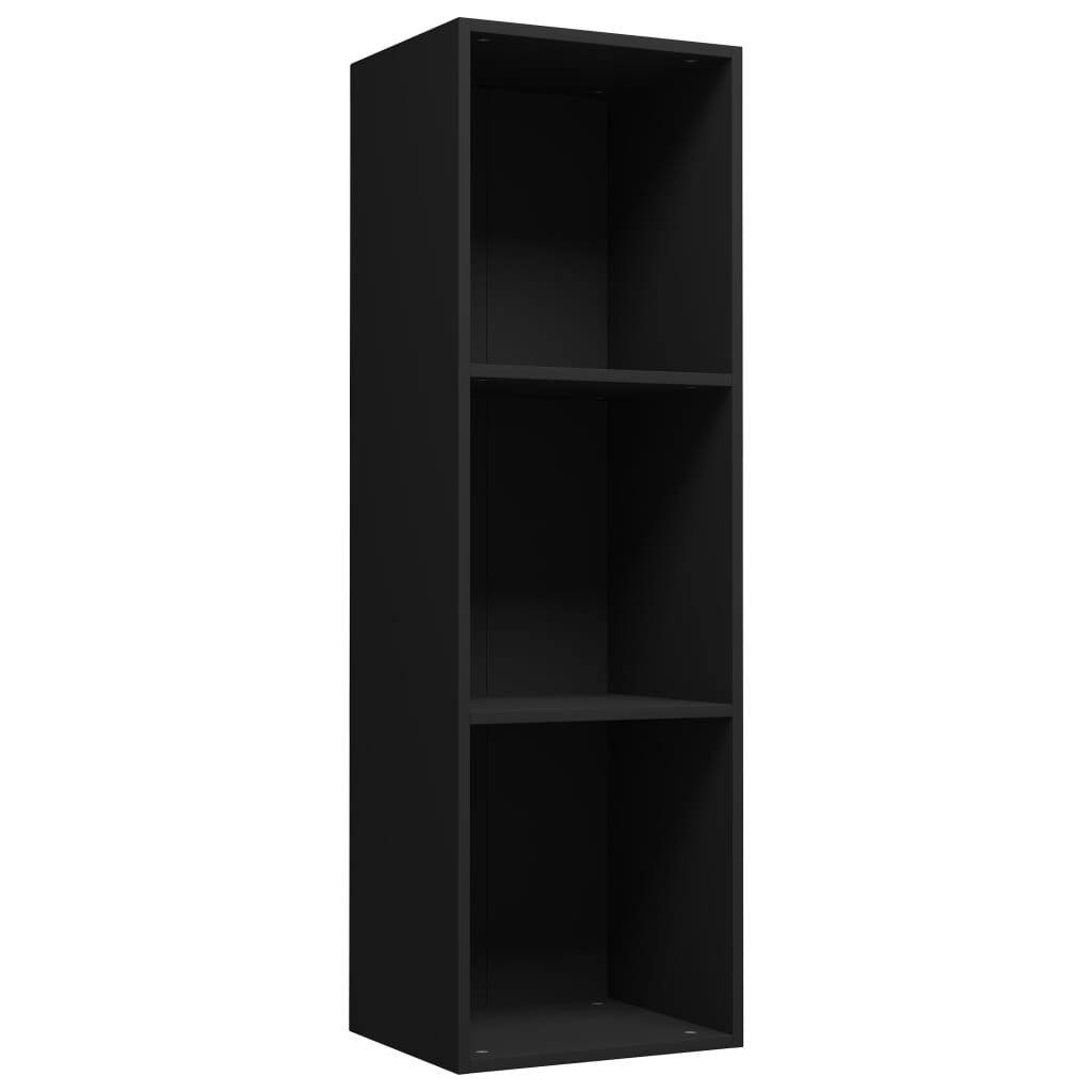 Bookcase/TV Cabinet Black 36x30x114 cm Wood Material