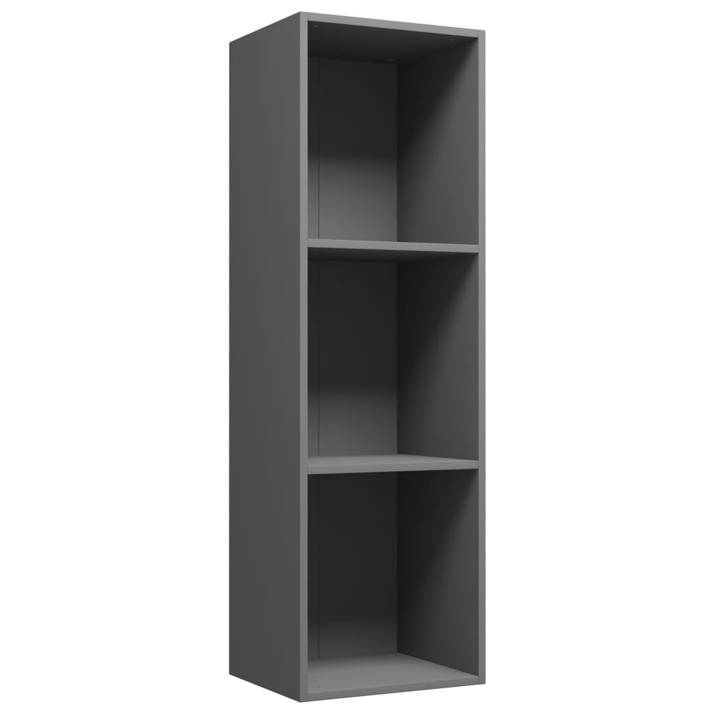 Bücherregal/TV-Schrank Grau 36x30x114 cm Holzwerkstoff