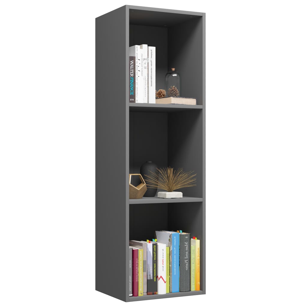 Bookcase/TV Cabinet Grey 36x30x114 cm Wood Material