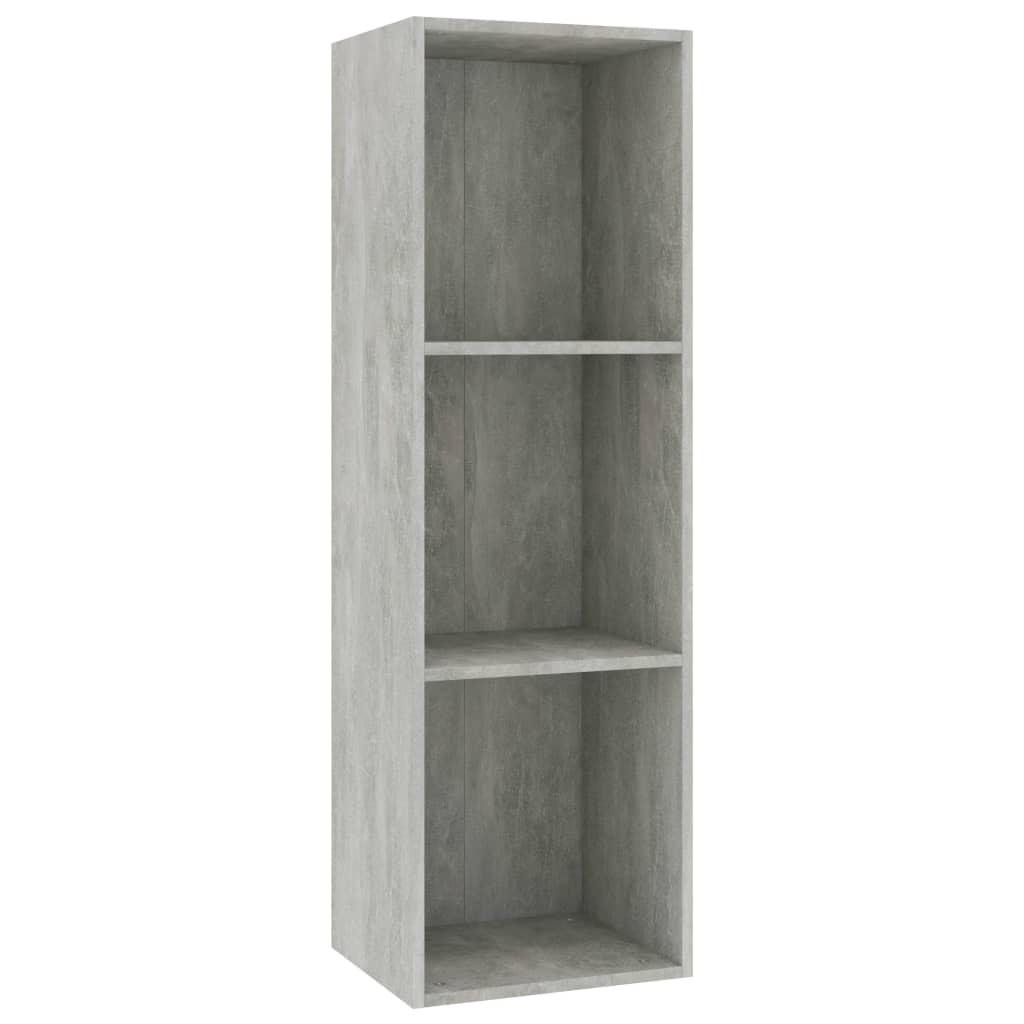 Bookcase/TV Cabinet Concrete Grey 36x30x114 cm Wood Material