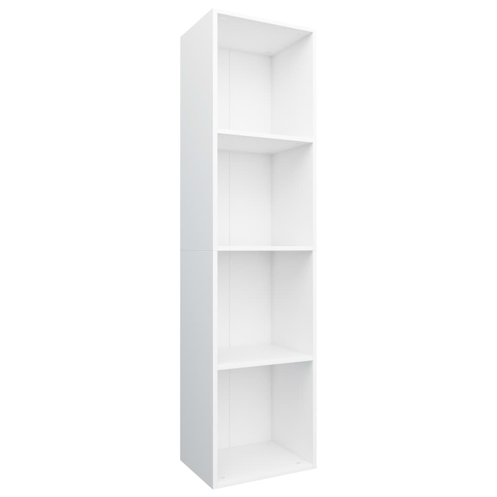 Bücherregal/TV-Schrank Weiß 36×30×143 cm Holzwerkstoff