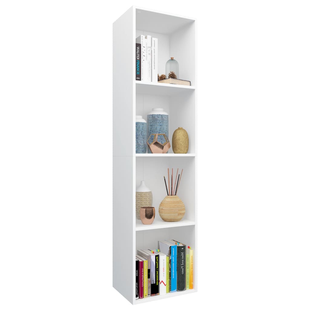 Bookcase/TV Cabinet White 36×30×143 cm Wood Material