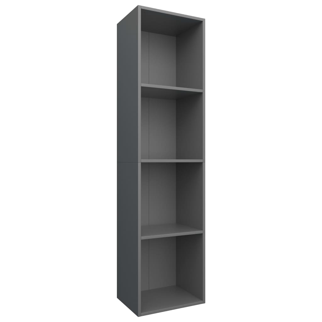 Bücherregal/TV-Schrank Grau 36x30x143 cm Holzwerkstoff