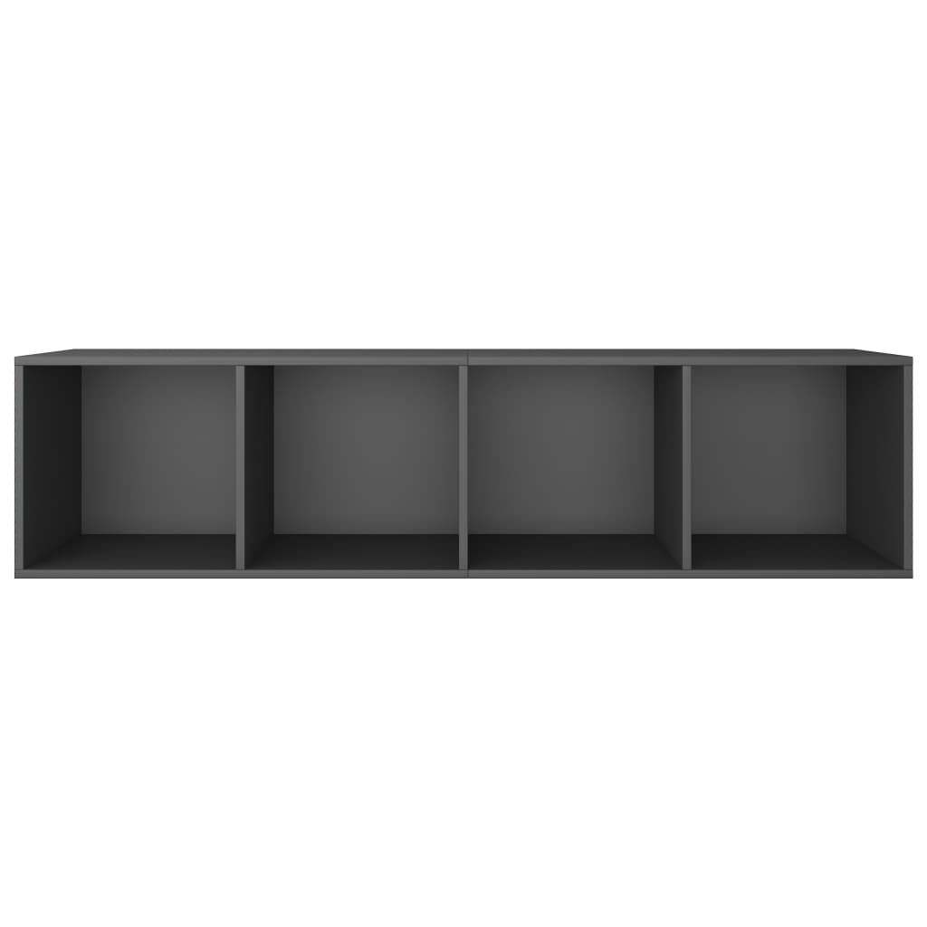 Bücherregal/TV-Schrank Grau 36x30x143 cm Holzwerkstoff