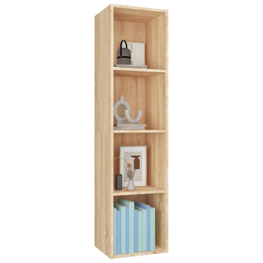 Bookcase/TV Cabinet Sonoma Oak 36x30x143 cm Wood Material