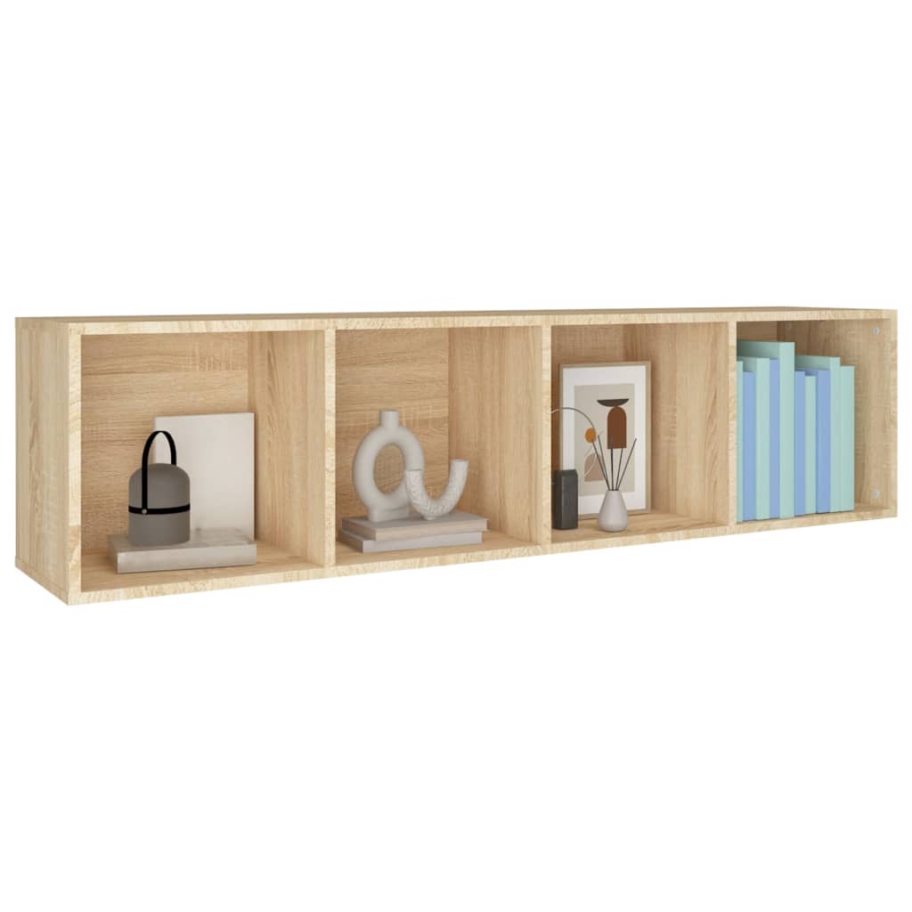 Bookcase/TV Cabinet Sonoma Oak 36x30x143 cm Wood Material