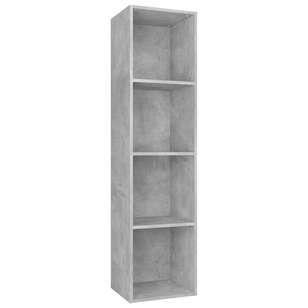 Bücherregal/TV-Schrank Betongrau 36x30x143 cm Holzwerkstoff