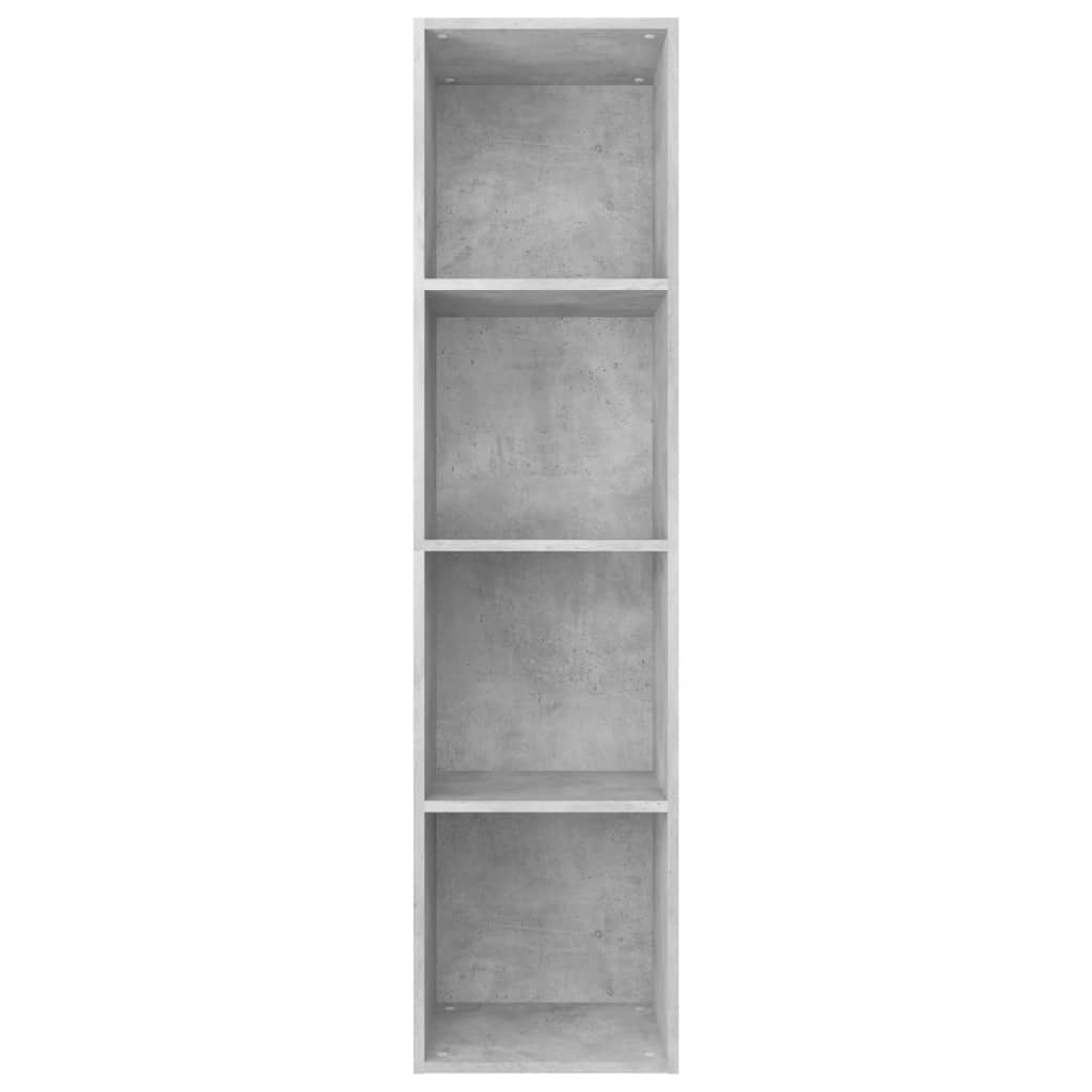 Bookcase/TV Cabinet Concrete Grey 36x30x143 cm Wood Material