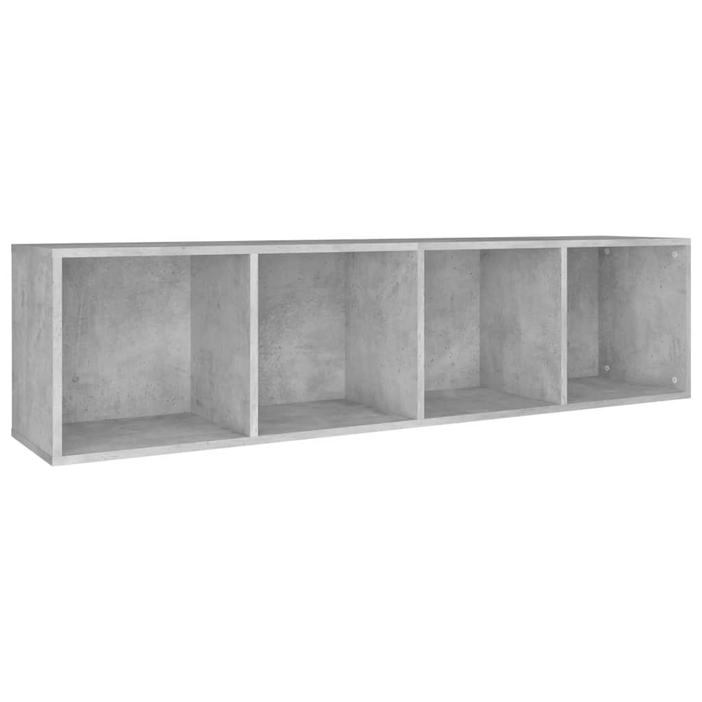 Bookcase/TV Cabinet Concrete Grey 36x30x143 cm Wood Material