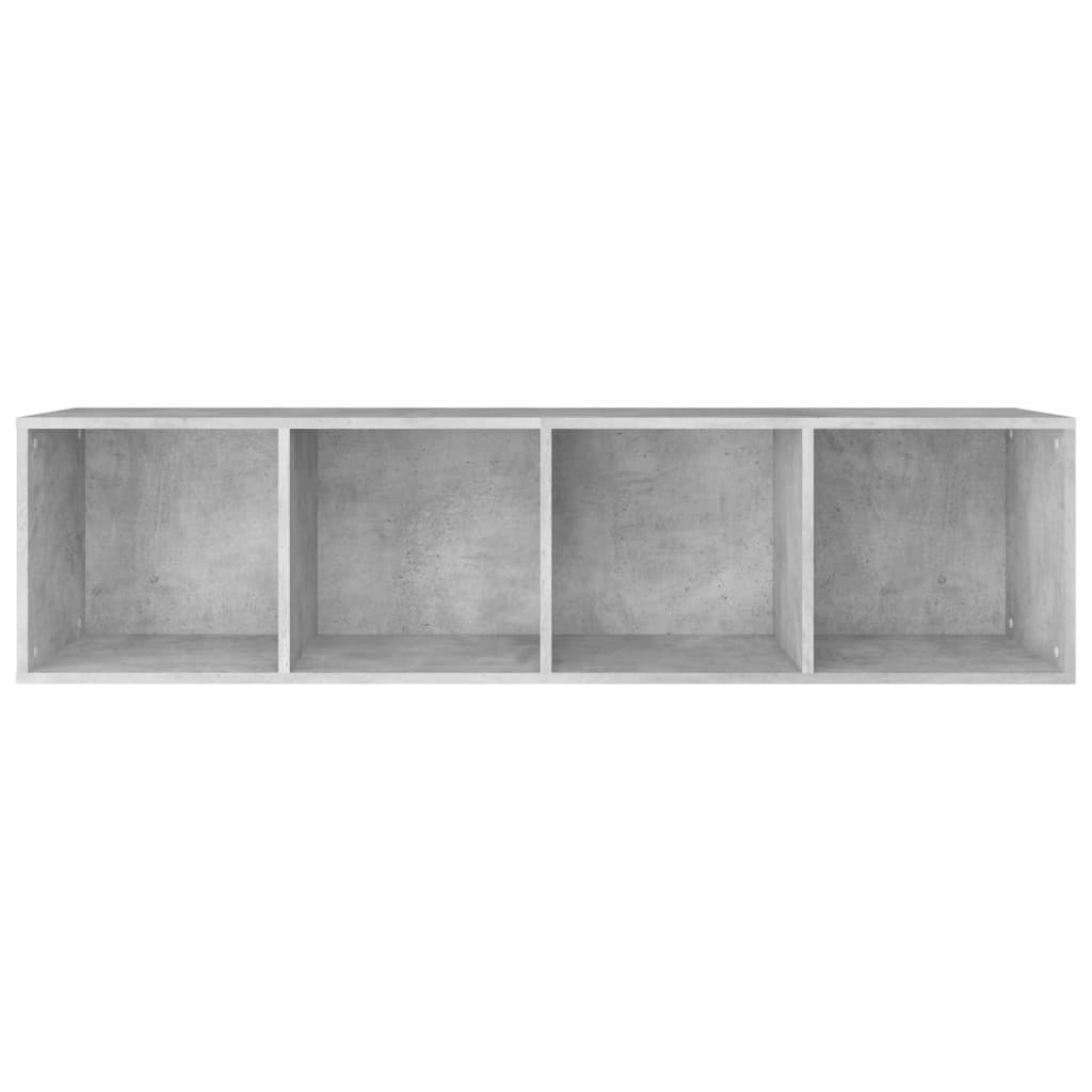 Bookcase/TV Cabinet Concrete Grey 36x30x143 cm Wood Material